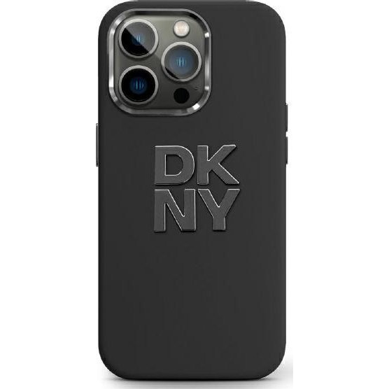 DKNY DKHCP16SSMCBSK Liquid Silicone Metal Logo Keménytok iPhone 16 - Fekete (DKHCP16SSMCBSK)-0