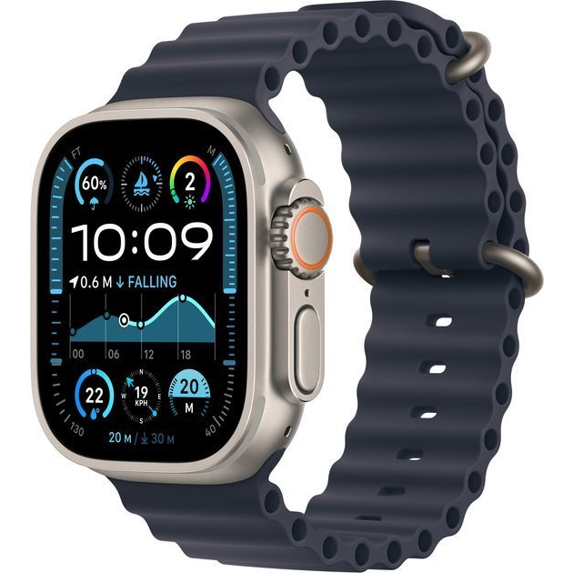 Smartwatch Apple Watch Ultra 2 GPS + Cellular 49mm Titanium Case Ocean Band Granatowy (MX4D3KS/A) (MX4D3KS/A)-0