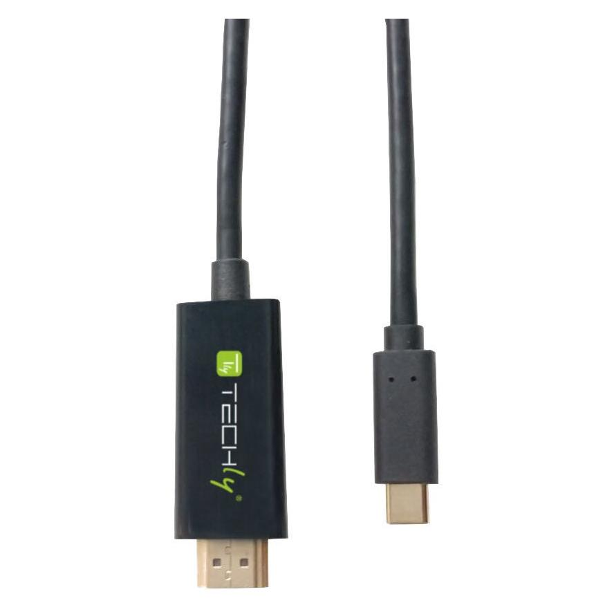 Techly IADAP USBC-HDMI2TY USB grafický adaptér 3840 x 2160 px Černá (IADAP-USBC-HDMI2TY)-0