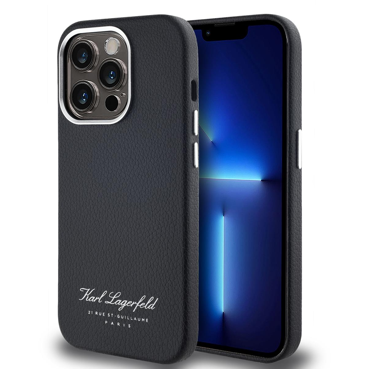 Karl Lagerfeld Grained PU Hotel RSG iPhone 13 Pro Max Black tok (KLHCP13XPGWCMKHK)-0