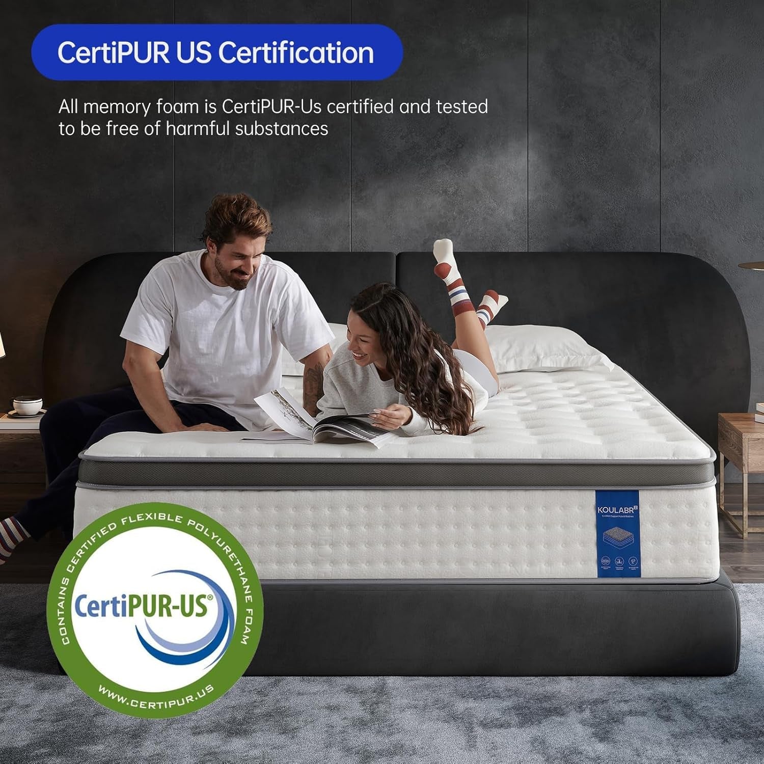 Fourteen Inch King Size Premium MemoryFoam Mattress-1