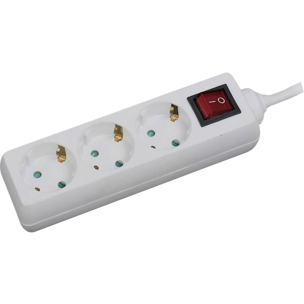 Napájacia lišta Logilink LPS206 3 zásuvky 1,4 m biela (LPS206)-0