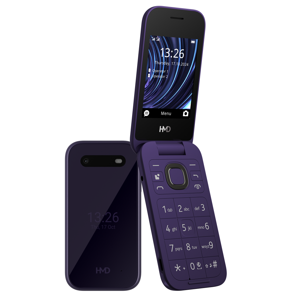 HMD 2660 FLIP 4G DS lila kártyafüggetlen mobiltelefon (HMD-2660FLIP-4GDS-PU)-0