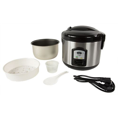 Aparat de gatit orez Adler AD6406, capacitate 1.5l, 2 functii, Negru/Argintiu (AD6406)-0