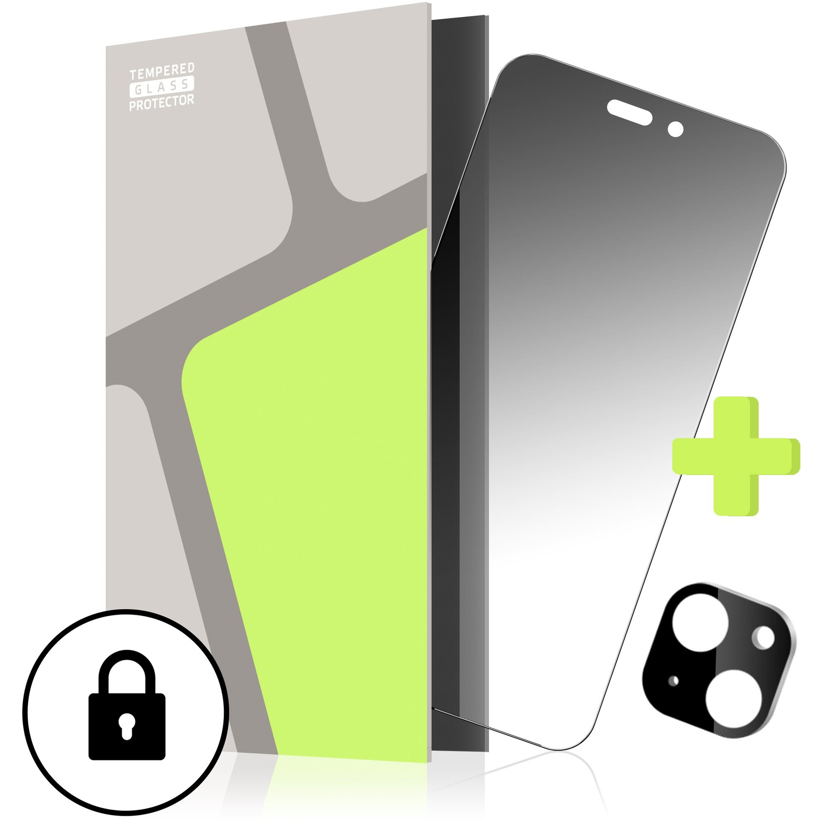 Tempered Glass Protector iPhone 15 üvegfólia + kamera védő fólia - Privacy Glass (TGS-IP15-BL)-0