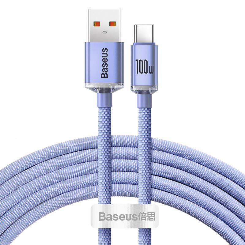 Baseus Crystal Shine USBA -> USB-C kábel 1.2m lila (CAJY000405) (CAJY000405)-0
