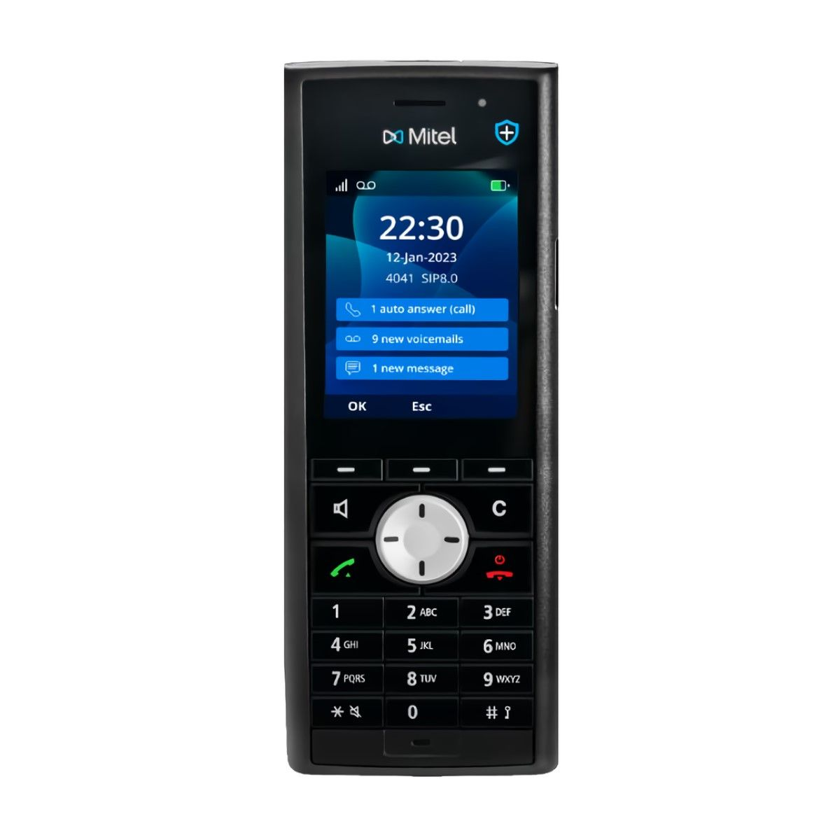 Mitel DECT 722dt Mobiltelefon - Fekete (51310671)-0
