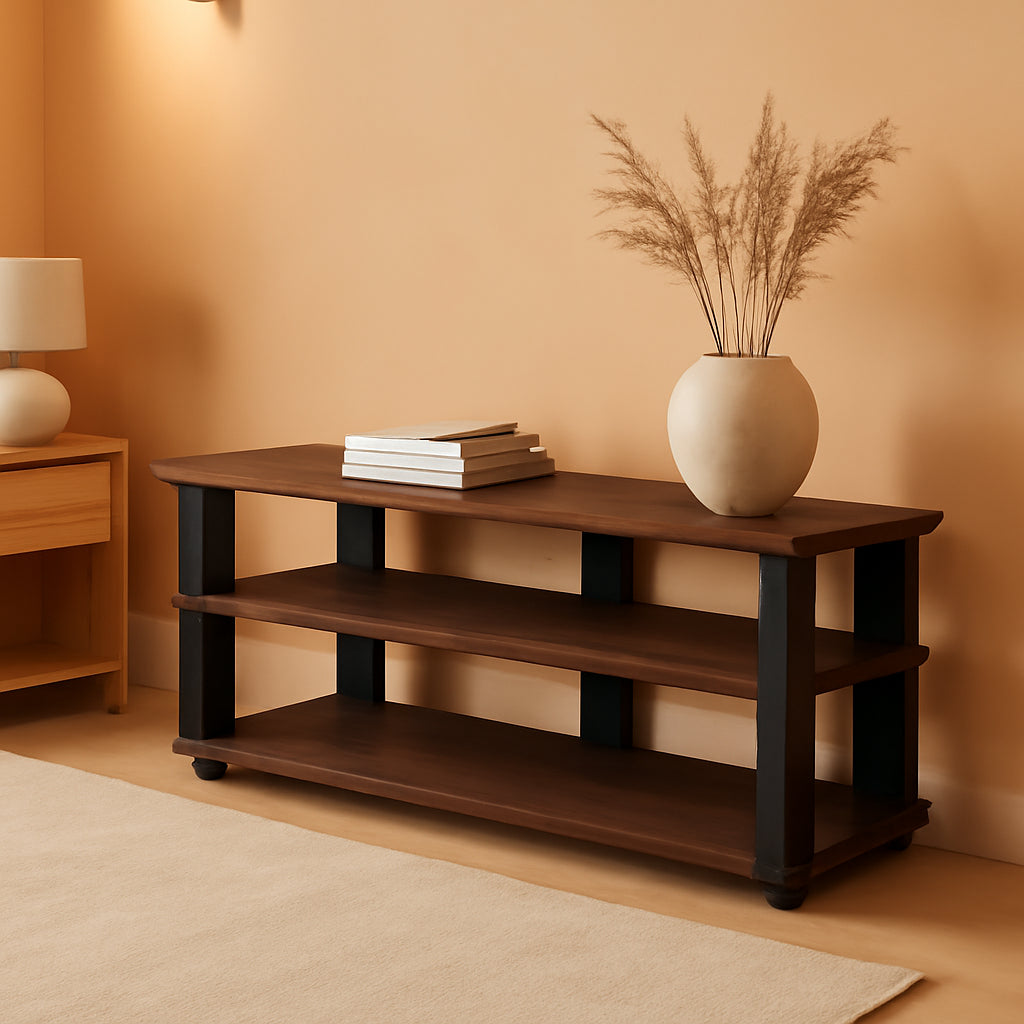 Nelly Entertainment Center TV Stand 43.3in Columbia Walnut-0