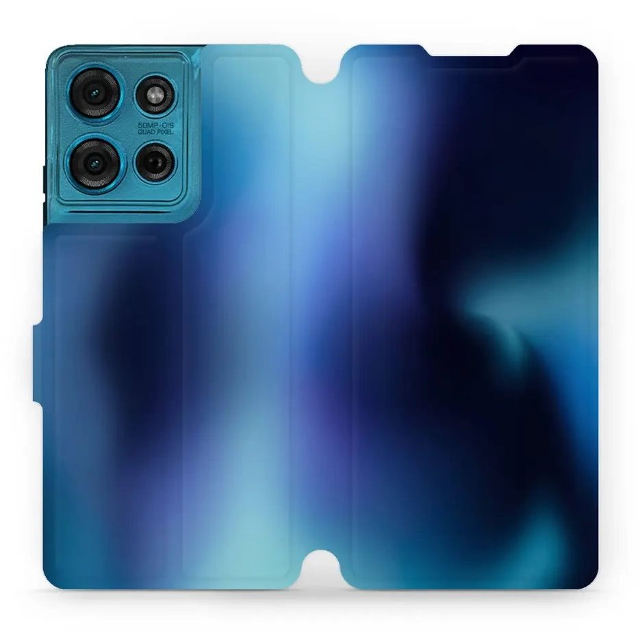 Mobiwear Motorola Moto G75 5G flip tok - kék árnyalat (5906511906990)-0