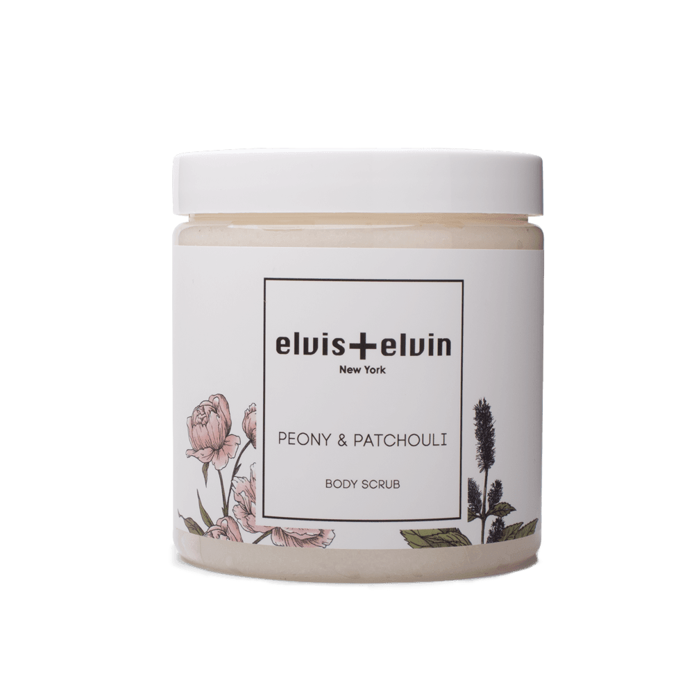 elvis+elvin Peony & Patchouli Body Scrub with Dead Sea Salt 300ml-0