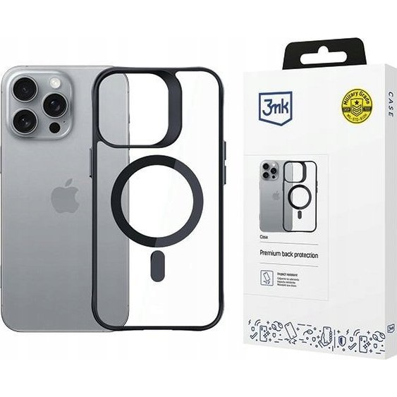 3mk Satin Armor MagCase átlátszó, TPU és PC anyagú telefontok Apple iPhone 16 Pro Max (5903108586603)-0