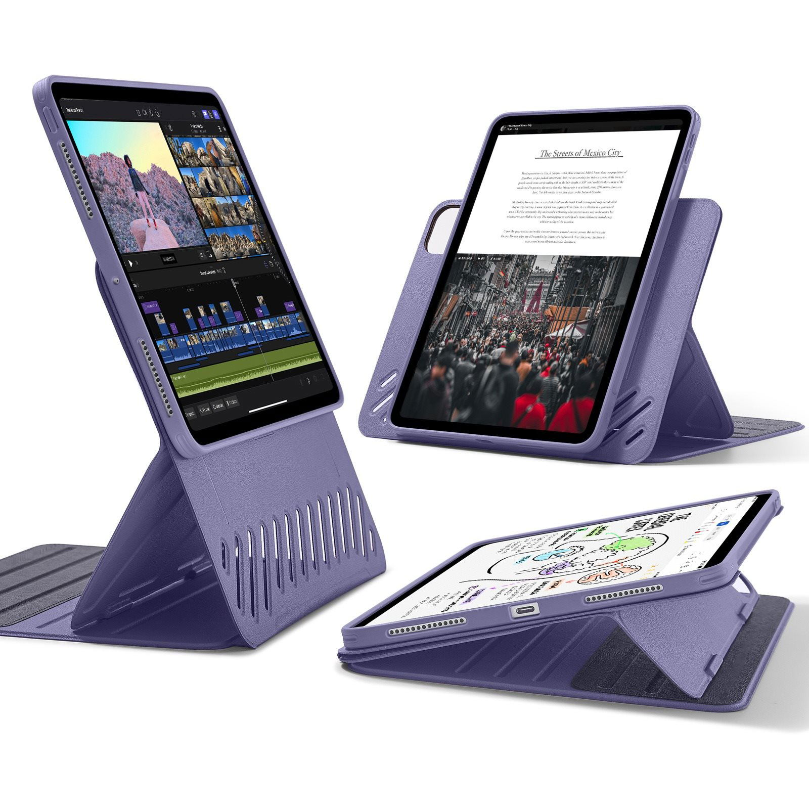 ESR Shift Magnetic Case, Compatible with iPad Pro 11 (2024), Purple (1B2020406)-0