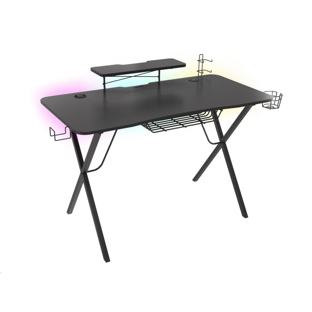 Herný Stôl Počítačové GENESIS RGB Holm pre LED Hráča OUTLET (NDS-1550)-0