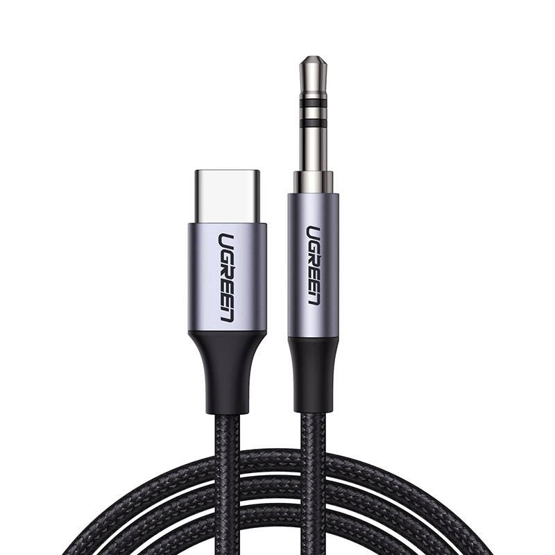 UGREEN CM450 USB-C- AUX mini jack, 3.5mm, kábel, 1m, fekete (20192) (UG20192) (UG20192)-0