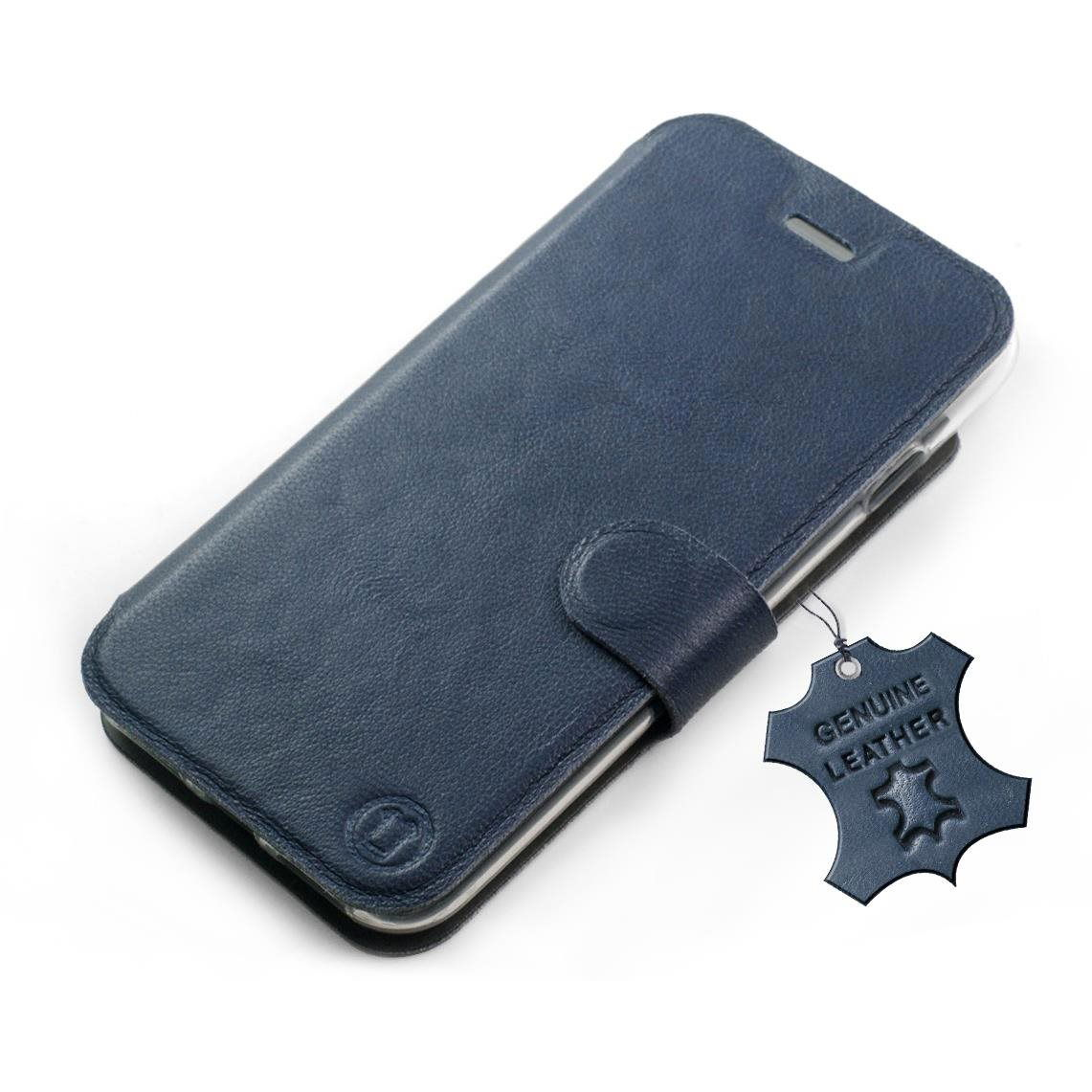 Mobiwear leather flip for Motorola Edge 30 Neo - Blue (5904808275927)-0