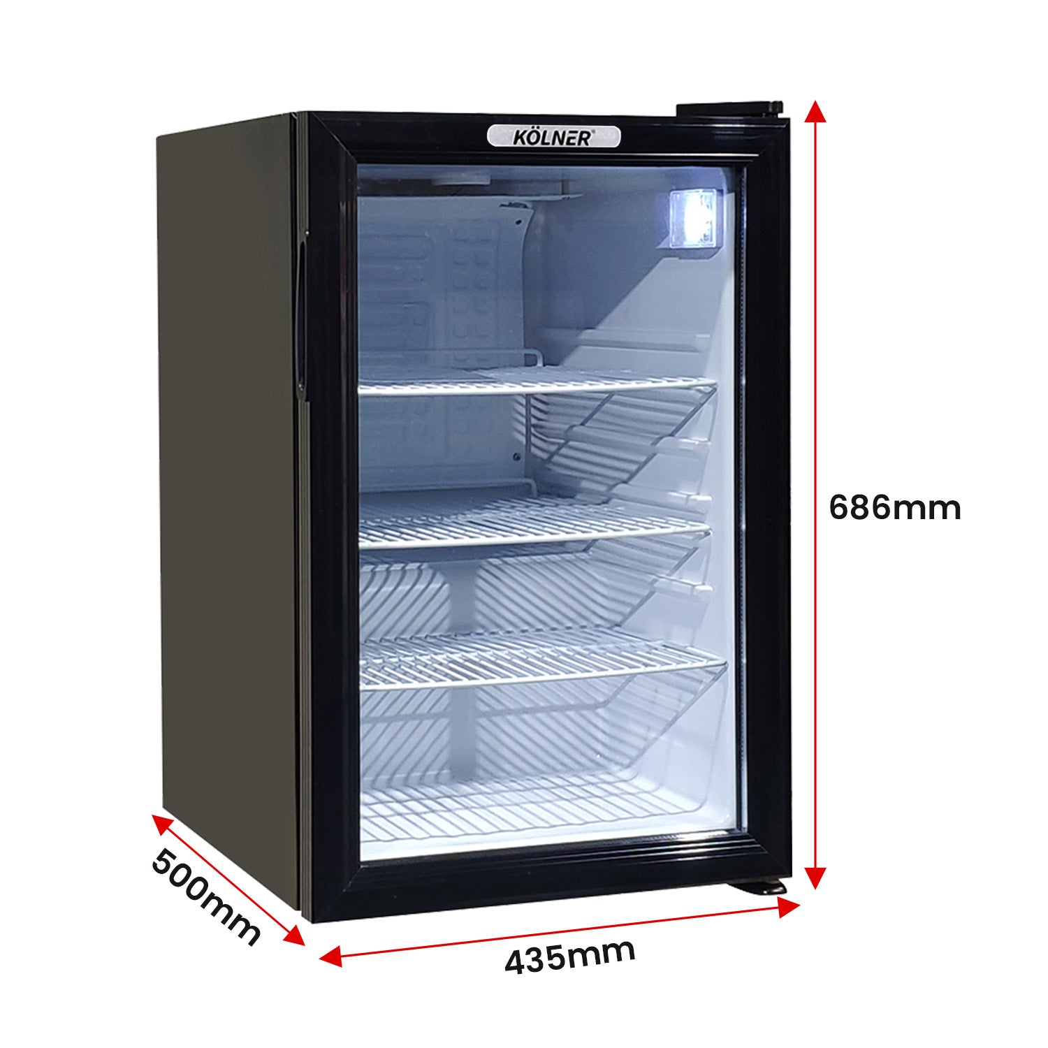 NNEDPE 70L Bar Fridge with Glass Door-2