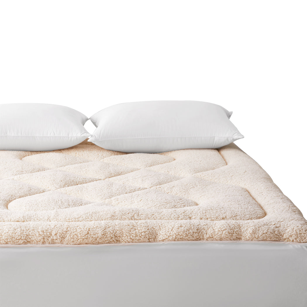 NNEIDS DreamZ Mattress Topper 100% Wool Underlay King-0