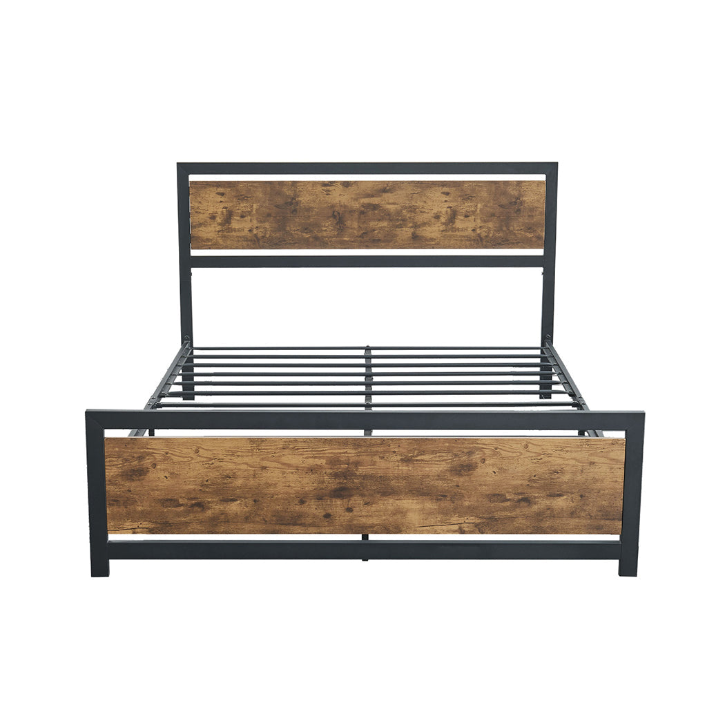 NNEIDS Levede Metal Bed Frame Mattress Base Queen-0