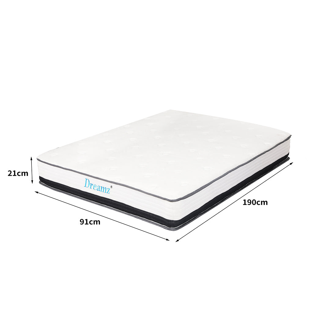 NNEIDS Dreamz Pocket Spring Mattress HD Foam Single-1