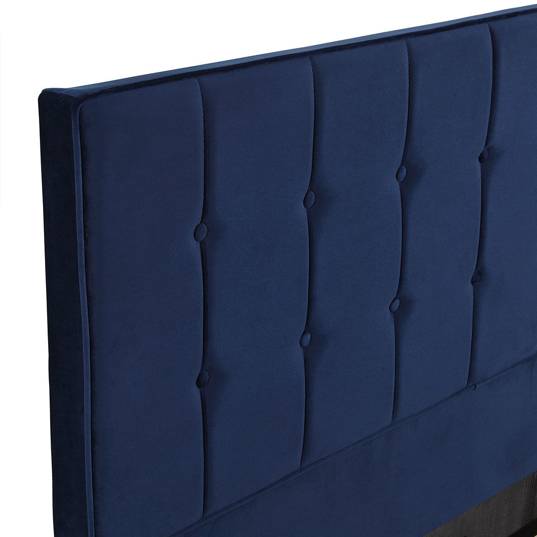NNEIDS Levede Bed Frame Queen Size Mattress Blue-2