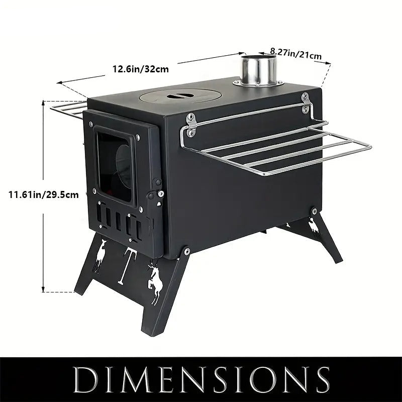 Outdoor Camping Wood Stove Tabletop Heater-2