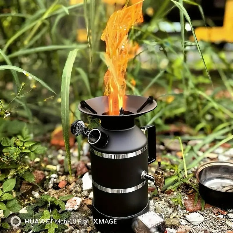 Outdoor Fire Pit Stove with Kettle-2