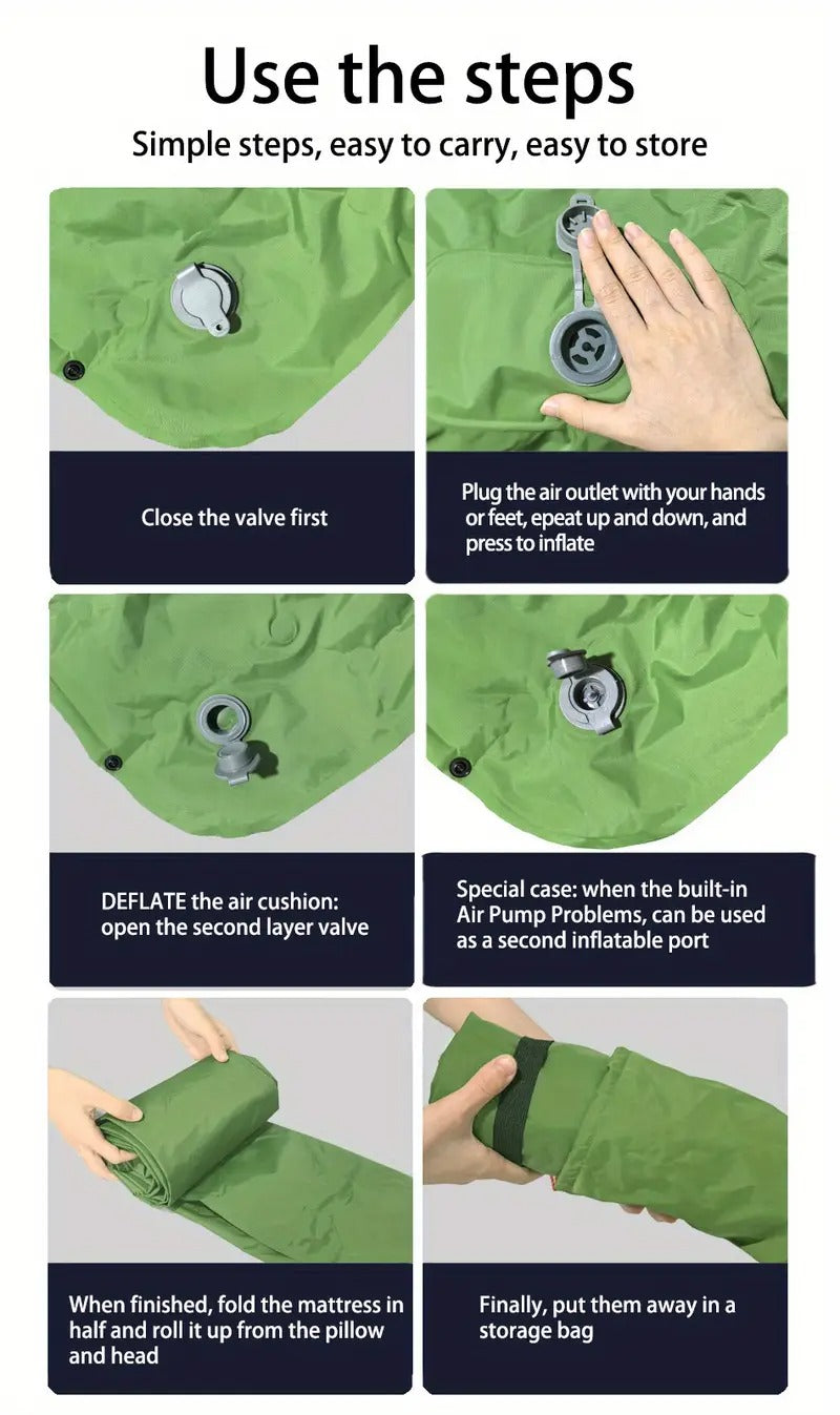 NNETM Inflatable Camping Mattress with Bag-3