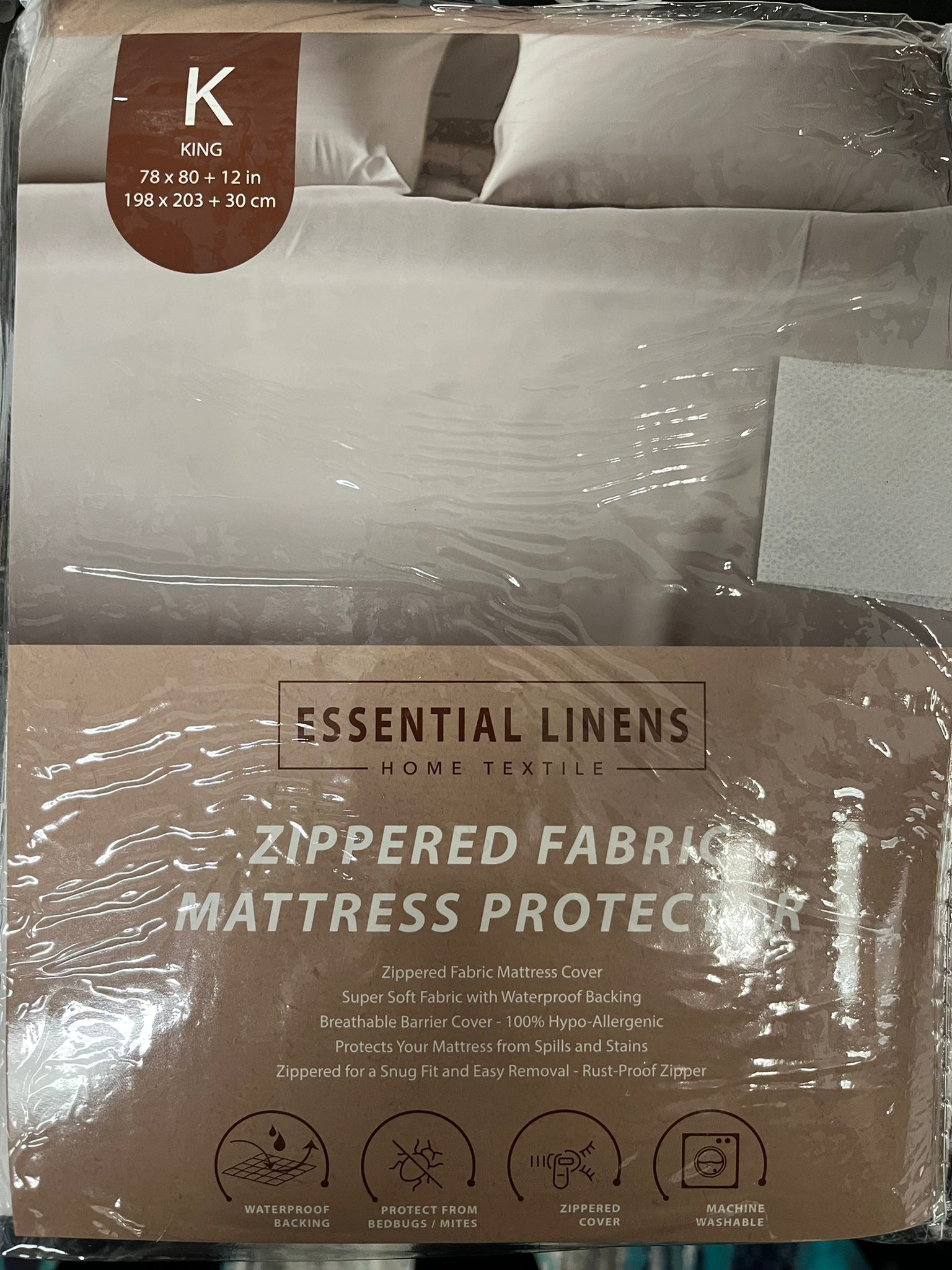 Premium Waterproof Bed Bug Mattress Cover, Zippered Mattress Protector, 10 Inches Deep, Dust Mite Proof 6-Sided Mattress Encasement for Bed-7