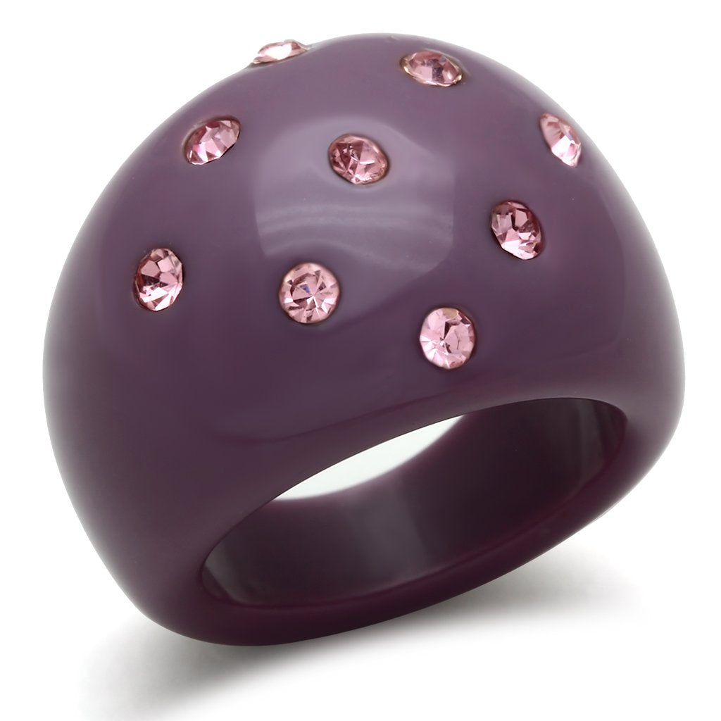 LO2386 -  Resin Ring with Synthetic Synthetic Stone in Multi Color-0