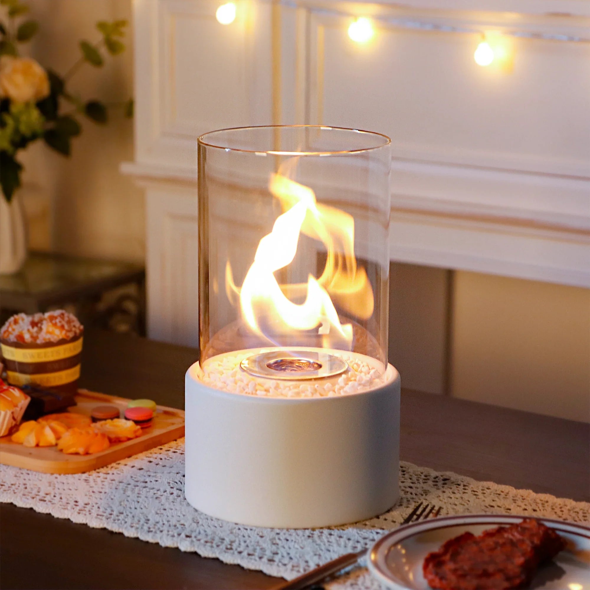 10.5" H Tabletop Fire Bowl Pot Fireplace-3