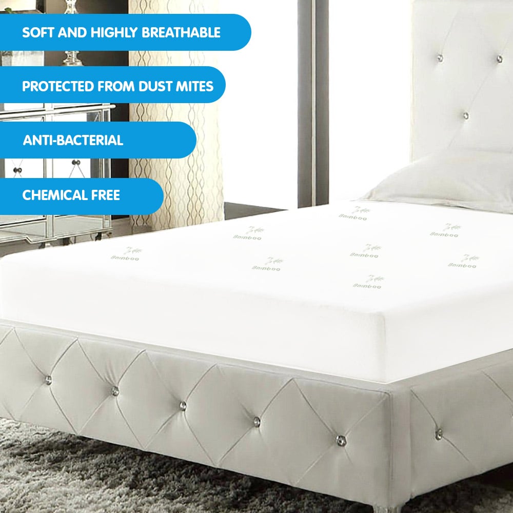 NNEDPE Bamboo Mattress Protector- King-4