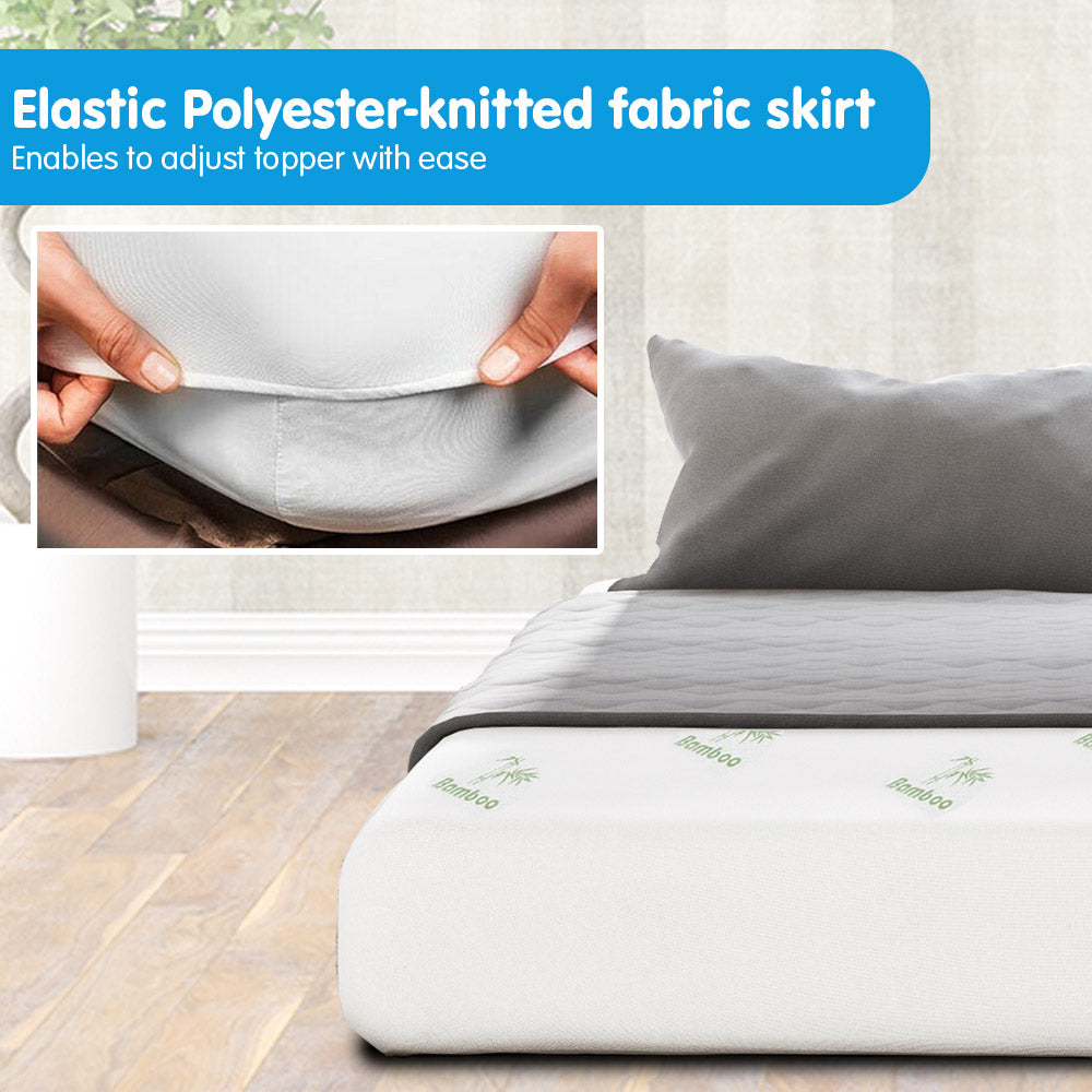 NNEDPE Bamboo Mattress Protector- Double-2