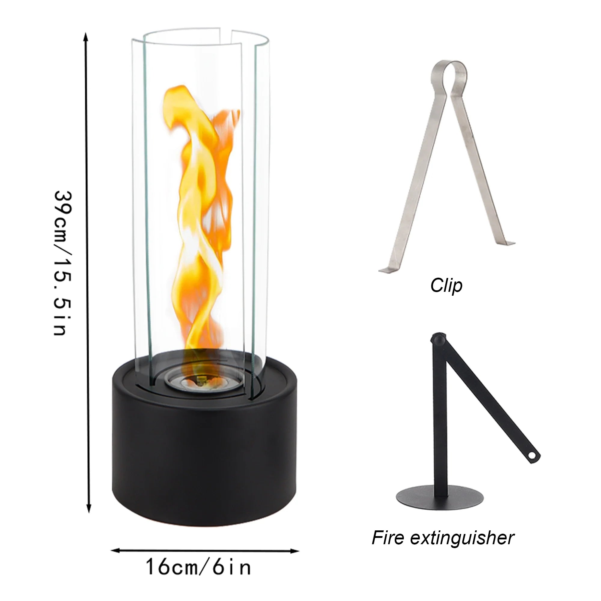 Cylindrical Bioethanol Vented-Free Fireplace-4