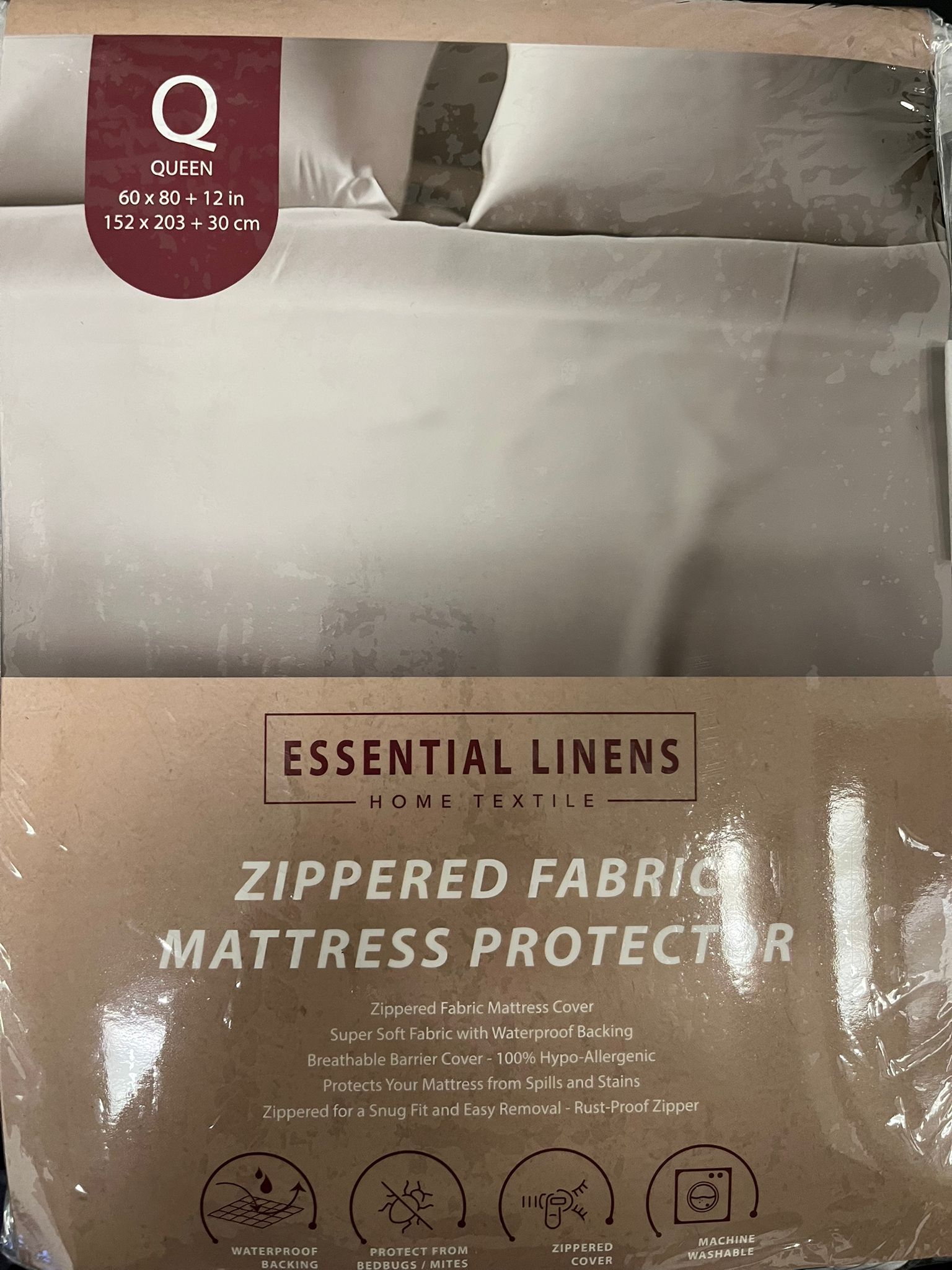 Premium Waterproof Bed Bug Mattress Cover, Zippered Mattress Protector, 10 Inches Deep, Dust Mite Proof 6-Sided Mattress Encasement for Bed-6