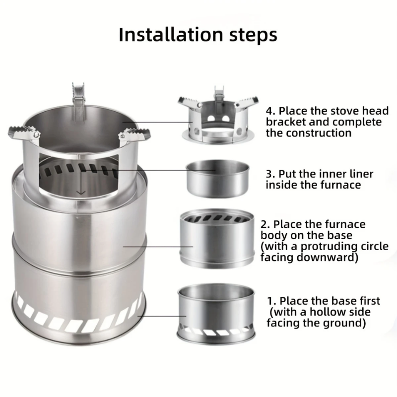 Portable Stainless Steel Wood Burning Stove-3