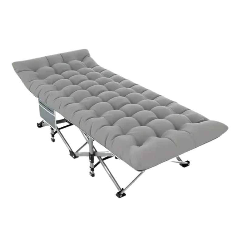 NNETM Folding Camp Cot with Mattress-0