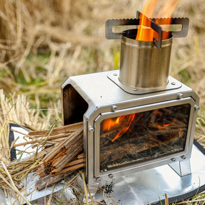 Camping Stainless Steel Wood Stove-1