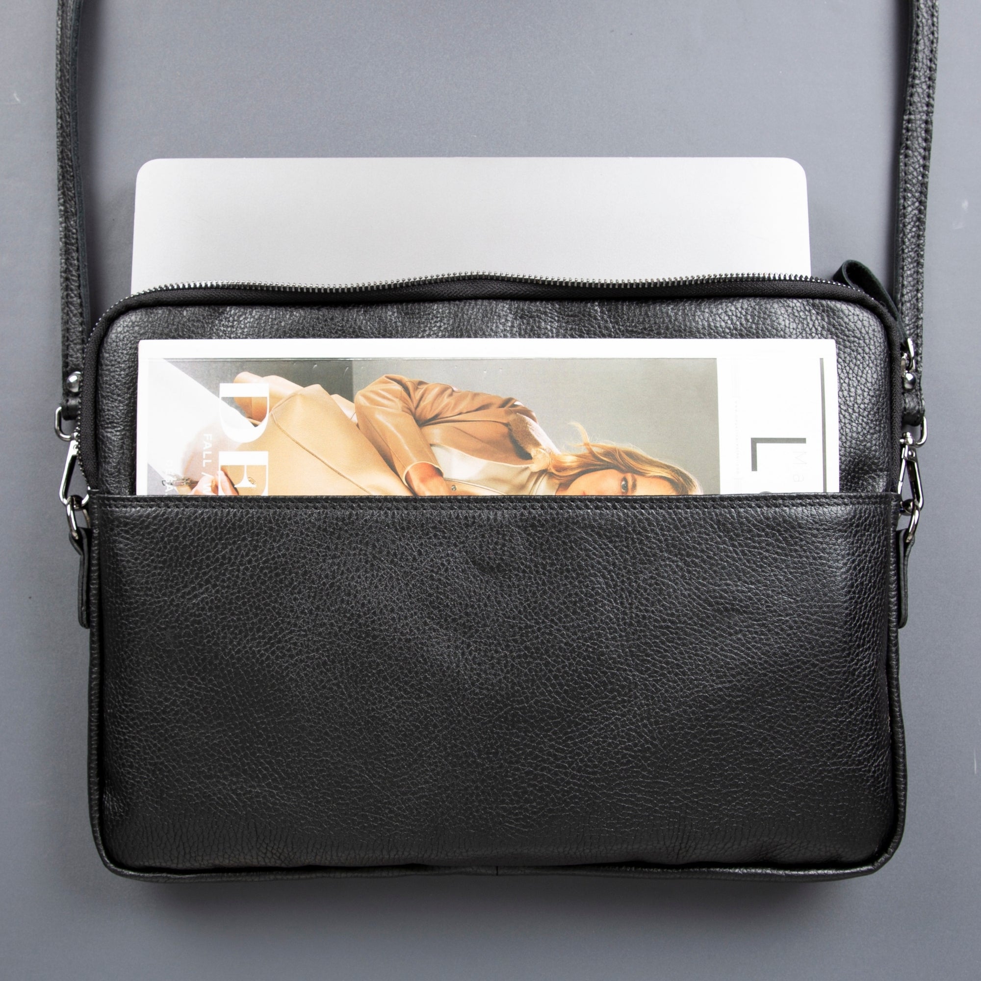 Seward Leather Laptop Bag with Shoulder Strap - MacBook Sleeve 14" & 16"-5