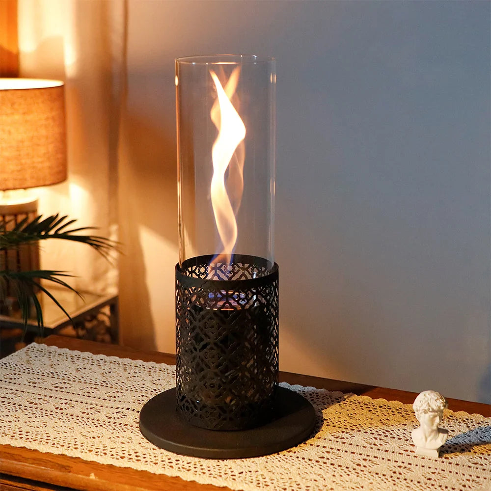 15.3"H Spiral Flame Fireplace-3