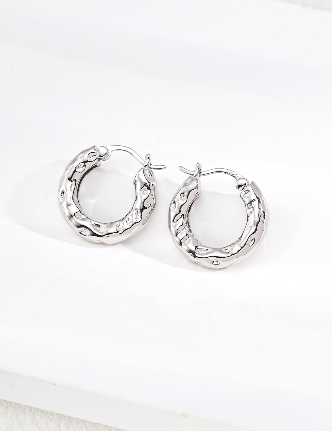 Minimal Zircon Hoop Earrings-2