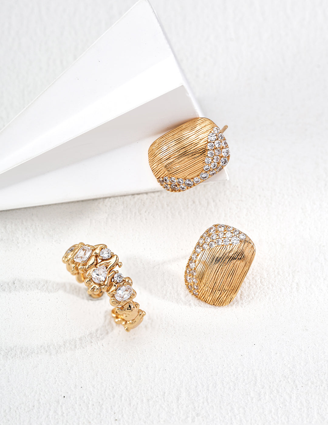 Vintage Matte Zircon Earrings-2