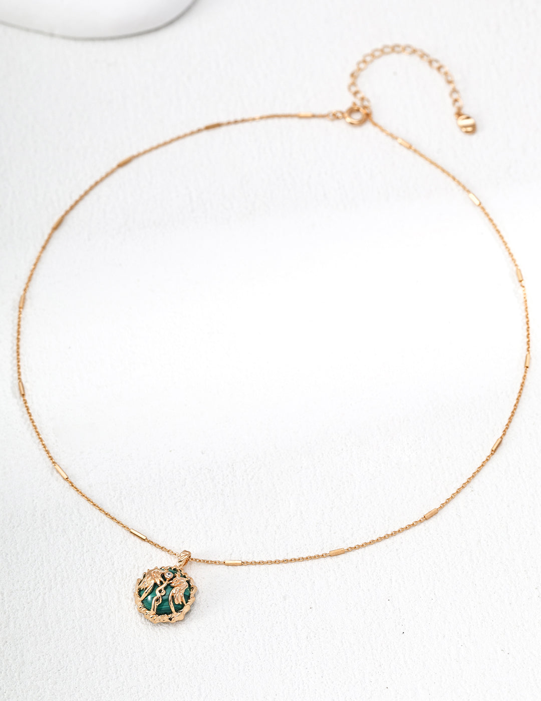 Mythic Winged Victory Arrow Malachite Necklace-0